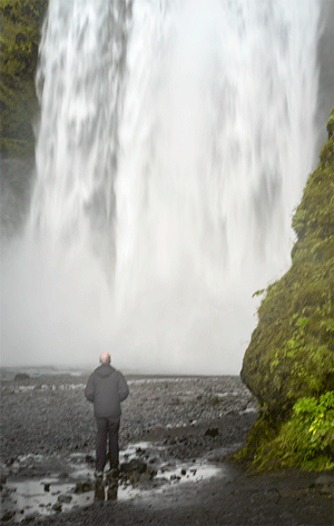 Me at the Skogafoss waterfall